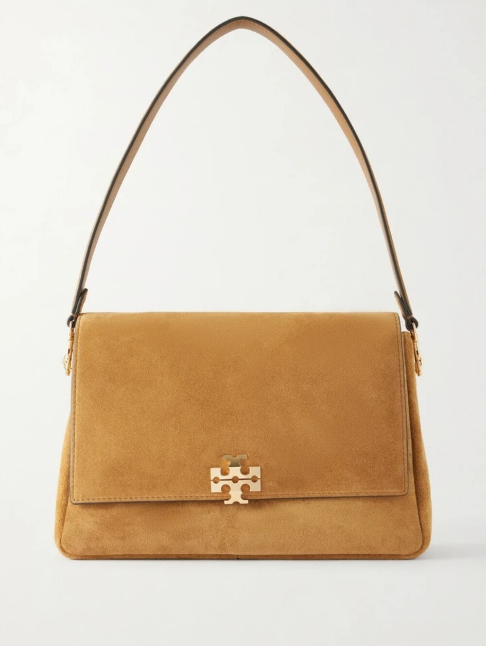 Tory Burch Shoulder Leather Purse Brown Genuine Suede Crossbody Bag